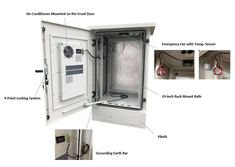 18u 24u 27u Waterproof Telecom Outdoor Metal Cabinet IP55 Enclosure