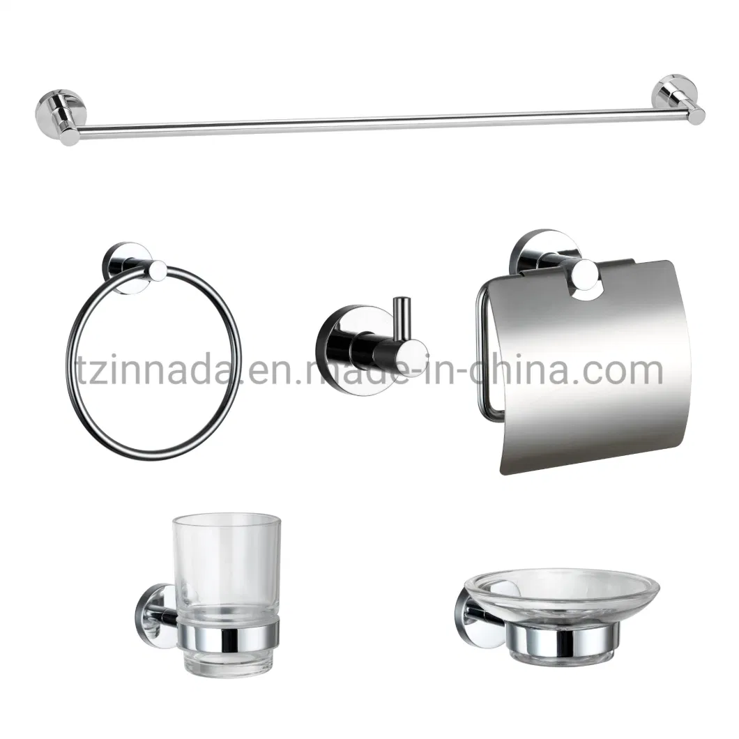 Innada Factory Wholesale Wall Mounted Polished 6-Pieces Hardware Sets Bathroom Accessories (NC50010)