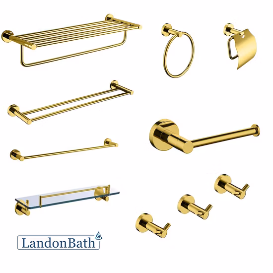 Modern 6 PCS Bath Hardware Set Modern Luxury Matte Black Hotel Bathroom Products Bath Accessories